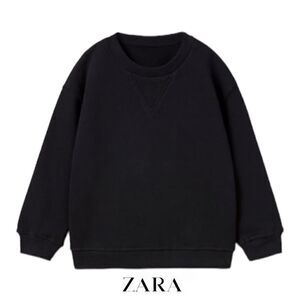 ZARA Kids | Black | PLAIN V-NOTCH SWEATSHIRT